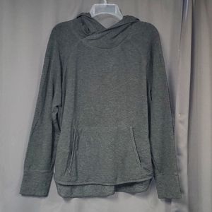 GRAY XL SOFT MODAL TOP WITH POCKET AND HOOD